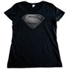Womens Superman Justice League Snyder Cut Black Symbol T-Shirt - 2 of 4