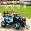 JOYRACER 24V 4WD/2WD Switchable Kids Ride on UTV, 2-Seater Electric Car Toys with Remote, MP3/USB/Bluetooth Music, Horn & LED - 3 of 4