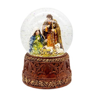 Kurt Adler 100MM Wind-Up Musical Nativity Scene Water Globe. - 1 of 4