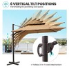 Crestlive Products 11FT Square Double Top Patio Offset Cantilever Umbrella With Base Set UV30+ Outdoor 360° Rotation 6 Heights Adjustable - 4 of 4