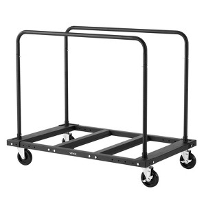 VEVOR Drywall Cart Dolly, 1800 lbs Load Capacity, Steel Panel Truck Cart with 5 inch Swivel Casters, Lumber Drywall Dolly with Tie-Down Strap, Black - 1 of 4