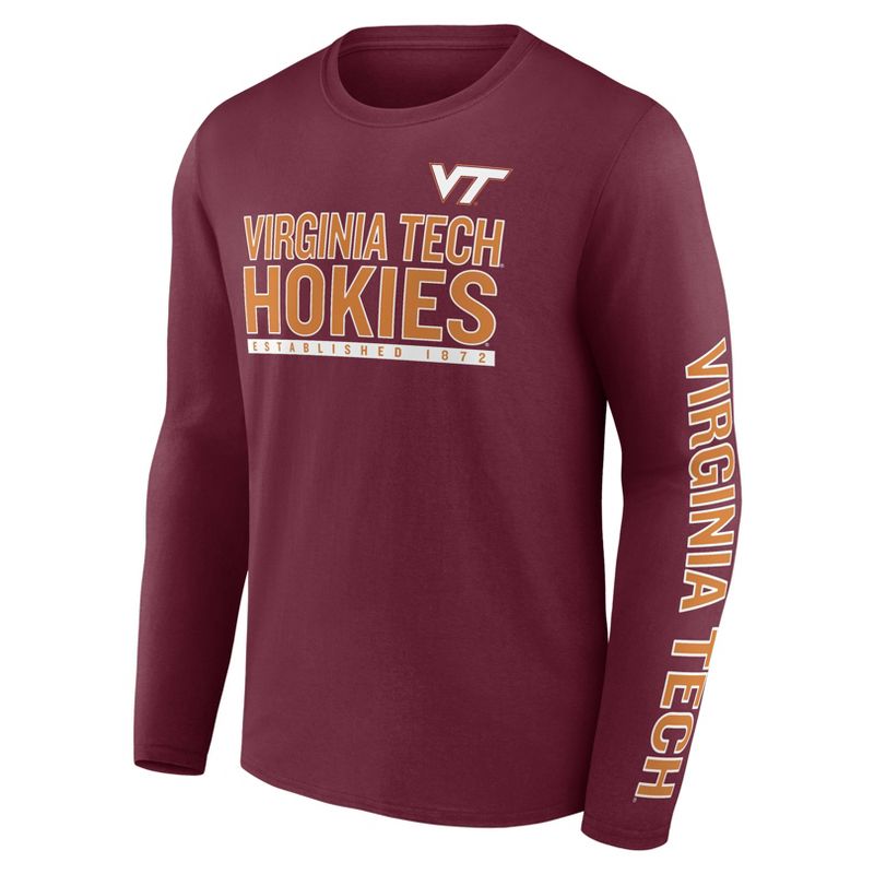 NCAA Virginia Tech Hokies Men&#39;s Chase Long Sleeve T-Shirt, 2 of 4
