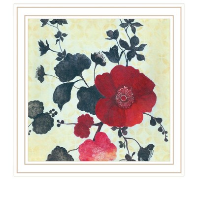 HomeRoots Japanese Blossoms White Framed Print Wall Art