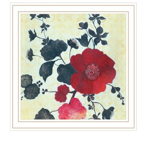 HomeRoots Japanese Blossoms White Framed Print Wall Art - 1 of 4