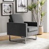 Idmon Modern Tufted Wooden velvet Club Chair with Metal Legs for Bedroom and Living Room| ART OF LIVING DESIGNS - 2 of 4