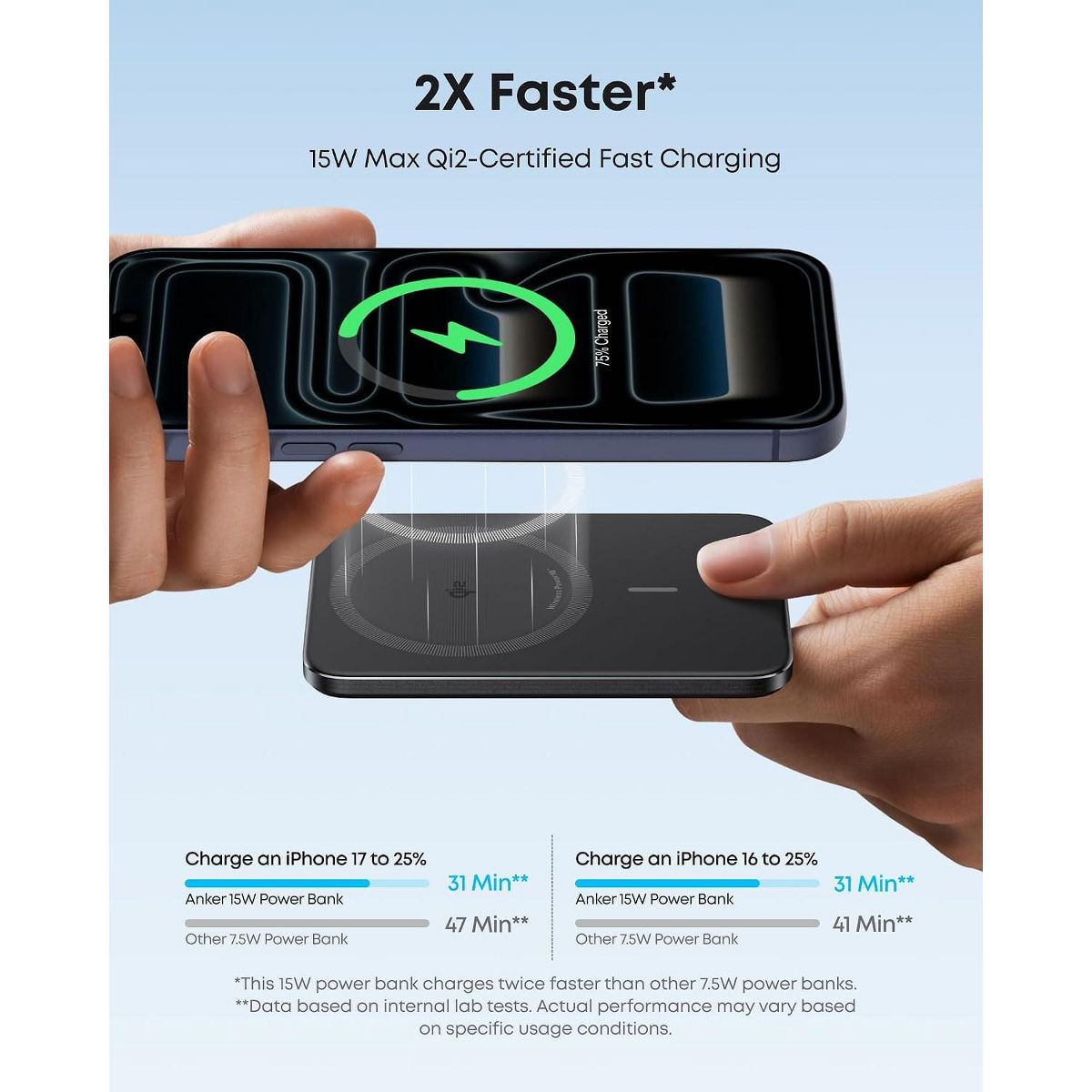 Refurbished Anker Nano Magnetic Power Bank, 5,000mAh Qi2-Certified 15W Portable Charger, Ultra-Slim 0.34in, MagSafe-Compatible for iPhone 17/16/15 - thumbnail 4