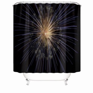 Blooming Fireworks Shower Curtains for Bathroom Waterproof Fabric Bath Curtain Durable Soft Stylish Bathroom Decor 72x72 Inch - 1 of 1
