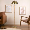 Allure 2-Light Floor Lamp, Gold Brass, Natural Rattan Tube , Double On/Off Pull Chain - 4 of 4