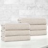 Viscose Cotton Blend Medium Weight Soft Textured Ribbed Towel Set by Blue Nile Mills - 2 of 4