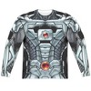 Men's Jla Cyborg (Front Back Print) Long Sleeve Costume T-Shirt - 2 of 4