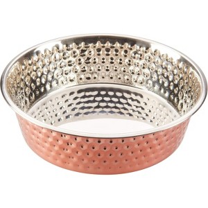 ETHICAL/SPOT Honeycomb Hammered Non Skid Stainless Steel Dish Copper Bowl - 3qt - 1 of 3