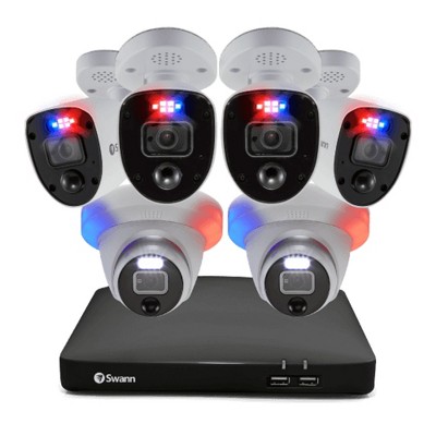 DVR8-5680 4K / 2TB / 4x PRO-4KRL Bullet SwannForce/ 2x PRO-4KDER Dome Professional Analog CCTV Cams