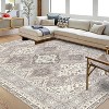 Washable Boho Rug Ultra-Thin Distressed Vintage Rug Low-Pile Floor Carpet Stain Resistant Rugs for Living Room Bedroom Dining Room Office - 3 of 4