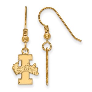 Black Bow Jewelry 14k Yellow Gold Plated Sterling Silver Idaho Vandals NCAA Dangle Earrings - 1 of 3