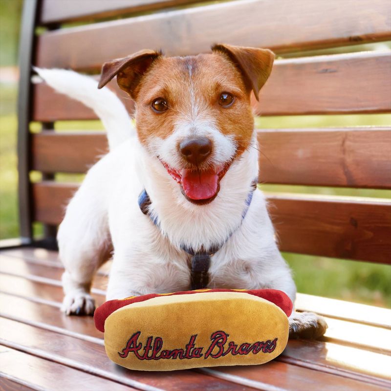 MLB Atlanta Braves Hot Dog Pets Toy, 4 of 5