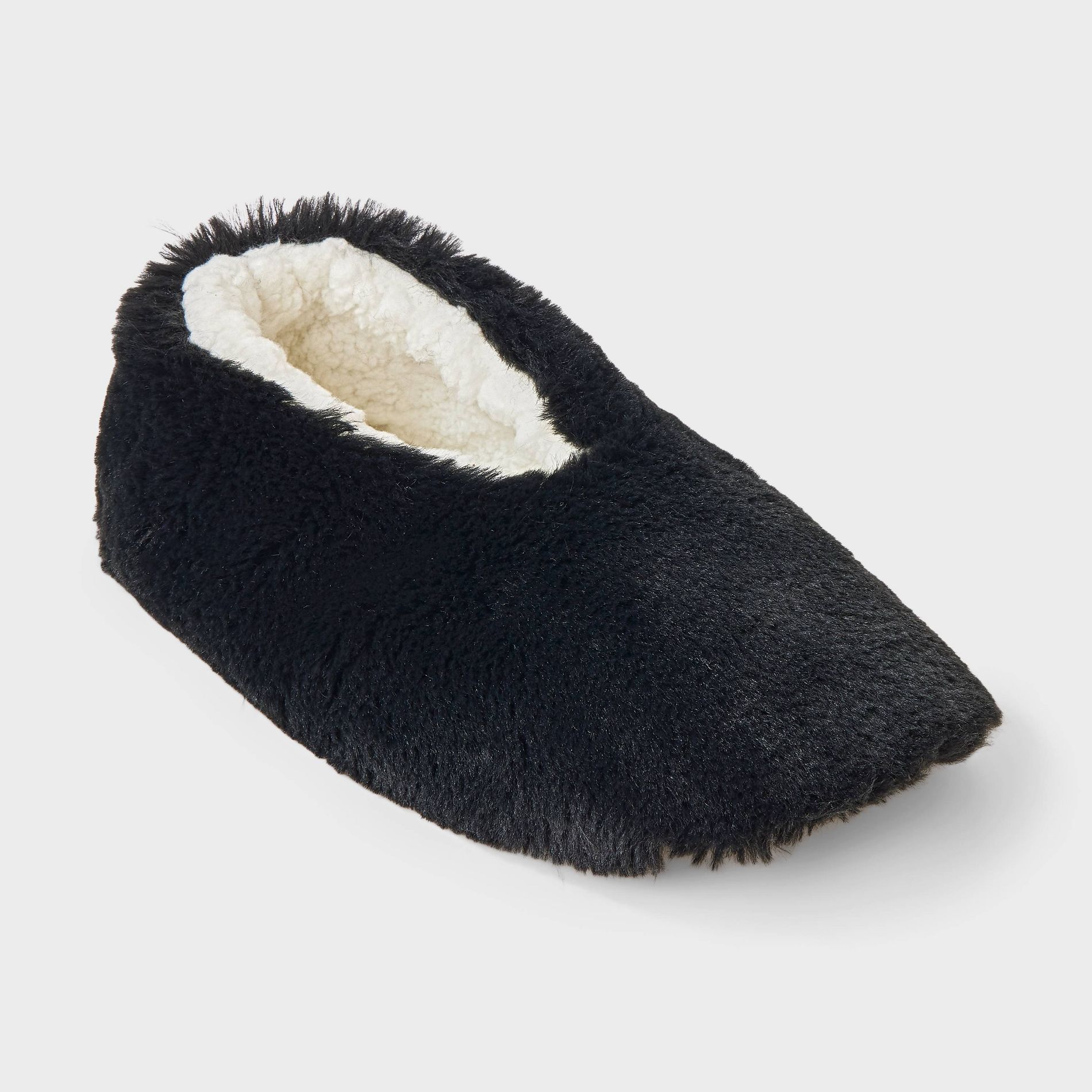 Women's Plush Faux Fur Cozy Slipper Socks with Slip Resistant Soles - Auden™