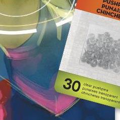 clear push pins bundle