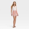 Women's Mini Wrap Skirt - Universal Thread™ Rust Floral - 3 of 3