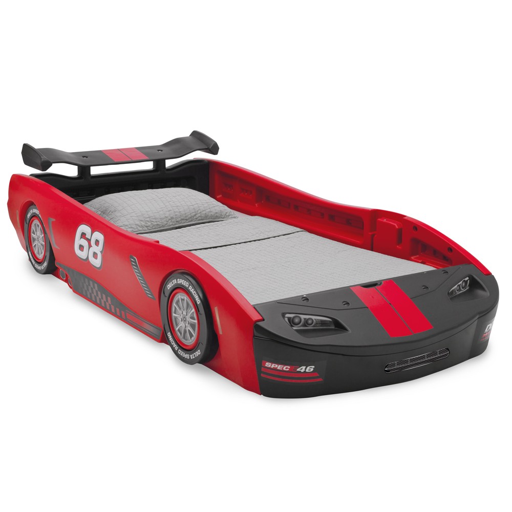 Delta Children Turbo Race Car Twin Bed, Choose Your Color