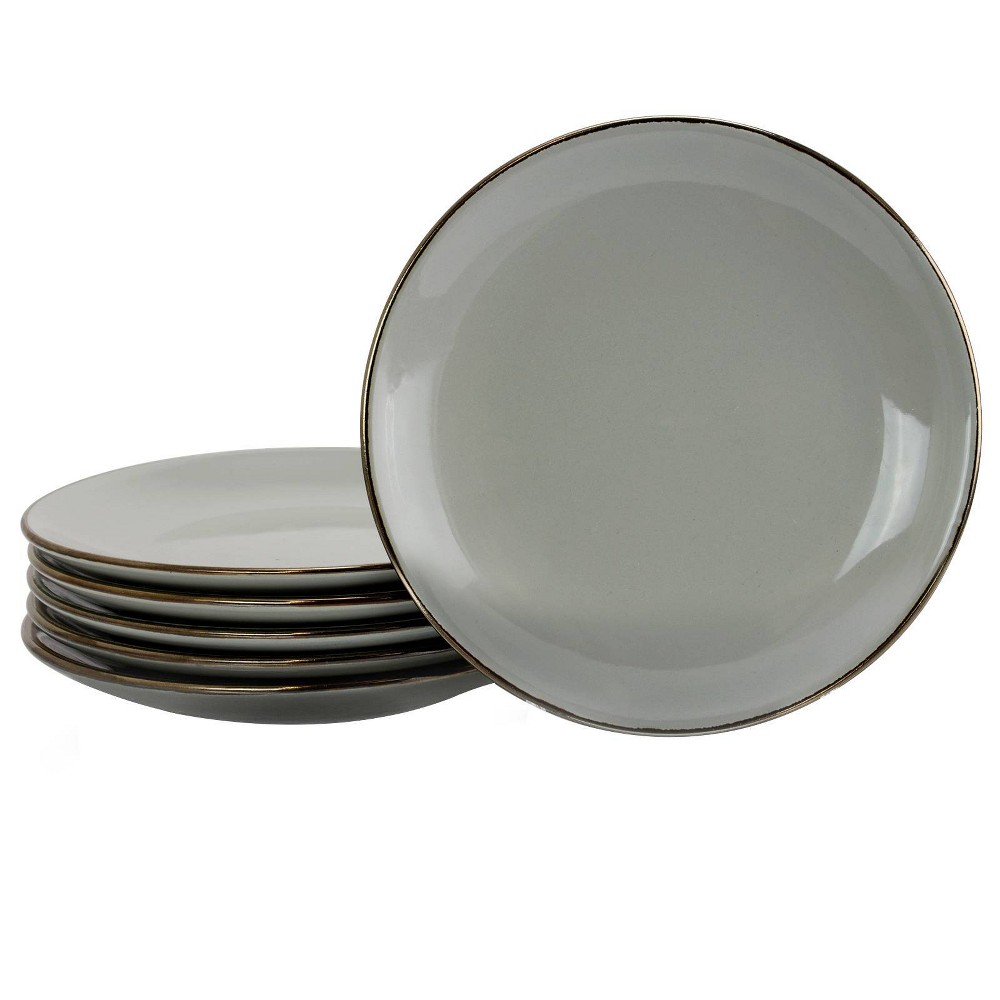 Photos - Other kitchen utensils 6pc Stoneware Solid Slate Serving Set Gray - Elama