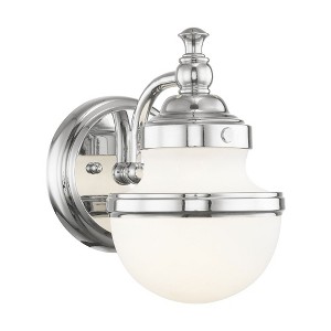 Livex Lighting Oldwick 1 - Light Wall Light in  Polished Chrome - 1 of 1