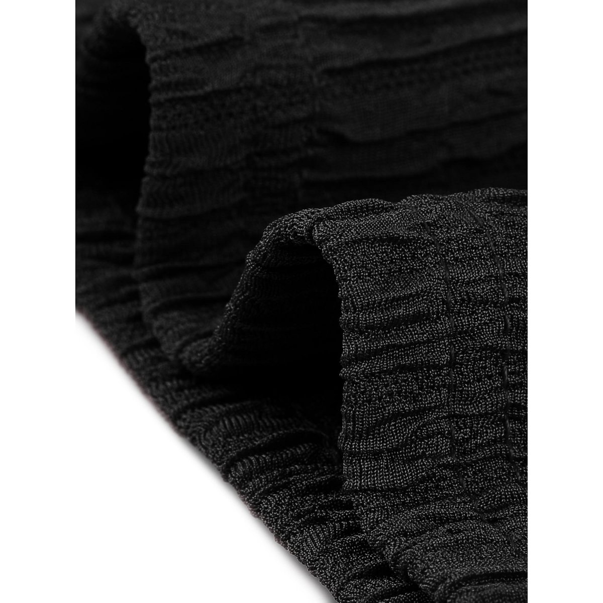 Женские платья INSPIRE CHIC Women's Fall Long Sleeve Round Neck Casual Knit A-Line Midi Dress Large Black — фото 5