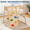 8-in-1 IndoorPlayground Jungle Gym Kids Climbing Toys,Wooden Climber Playset with Slide,Swing,Monkey Bars,Upright,Rope Ladder,Climb Net(40¡Á39¡Á39 in) - 2 of 4