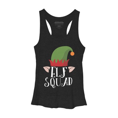 Women's Design By Humans Christmas Elf Squad By GiftsIdeas Racerback Tank Top