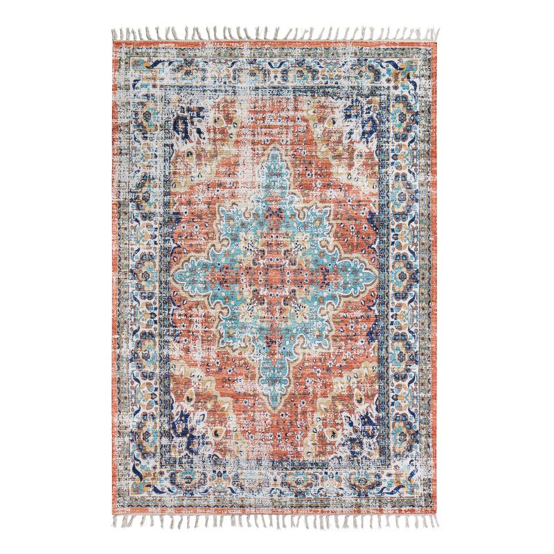 4&#39;x6&#39; Woven Medallion Accent Rug Red - Anji Mountain, 1 of 10