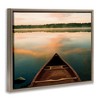 Stupell Industries Canoe on Lake Warm Sunrise Floating Frame Canvas Art - 2 of 4