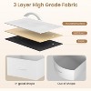 12-Drawer Fabric Dresser, Skinny Chest of Drawers with Charging Station, Led Lights & Metal Frame, Farmhouse Cloth Storage - 3 of 4