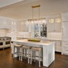 PAKOKULA Modern 5-Lights Gold Rectangular Linear Chandelier with Crystal Glass Shade for Kitchen Island - 2 of 4