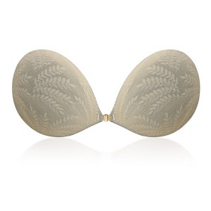 Niidor Adhesive Bra 2025 Upgraded Magnetic Clasp Strapless Sticky Bra Invisible Push up Silicone Bra for Backless Dress with Nipple Covers - 1 of 4