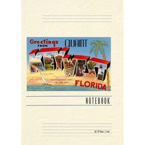 Vintage Lined Notebook Greetings from Quaint Key West, Florida - (Paperback) - 1 of 1