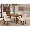 5-Piece Mahogany Finish Solid Wood Top - Rectangular Dining Room Set - Seats 4 - 2 of 4