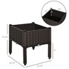 Gulches Elevated Self-Watering Planter Box with Modular Design, Brown - 4 of 4