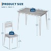 5 Piece Dining Table Set, Kitchen Dining Room Table Set for 4, Upholstered Chairs, for Home Restaurant Apartment, Easy Assembly - 4 of 4