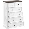 Gulches 6-Drawer Tall Dresser - 31.5"L¡Á15.75"W¡Á47.64"H White MDF Chest of Drawers with Anti-Tipping Device, Smooth Metal Rails for Living Room - 3 of 4