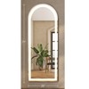 FONTOI Floor Standing Mirror with Stand&Arched Top, Wall Mounted Hanging Mirror, Makeup Mirror for Bedroom, Cloakroom, White, 26"*0.9"*71" - 3 of 4