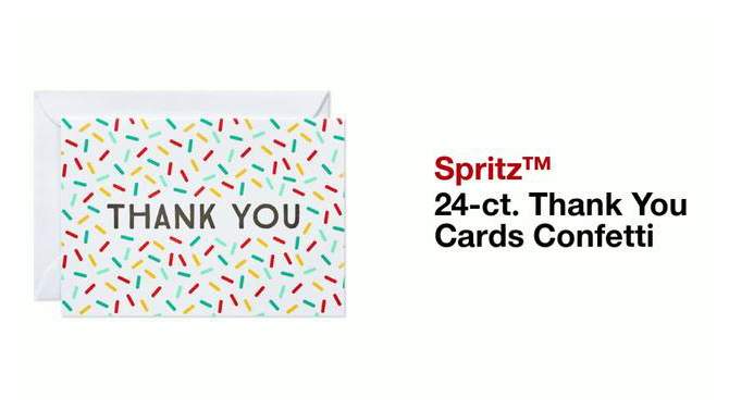 24ct Thank You Cards Confetti - Spritz&#8482;, 2 of 6, play video