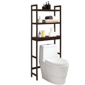 SONGMICS 3-Tier Over The Toilet Storage Bamboo Over Toilet Bathroom Organizer - 1 of 4