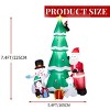 SEVOBAL Inflatable Holiday Decorations 7.5FT Christmas Inflatable Decoration, Inflatable Christmas Tree Santa Snowman, Multicolored, 65"*45.3"*88.6" - 2 of 4