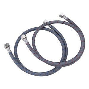 WOWOW 3/8 in. Compression x 3/8 in. Compression x in. Braided nylon Faucet Connector - 1 of 4