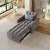 KWPZQEB 3-in-1 Foldable Sofa Bed, Pull Out Loveseat Sleeper Sofa, Cushioned Sofa with Adjustable Back, Recliner Sofa Bed with Pillow, Futon Sofa - 3 of 4