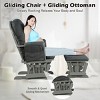 Infans Glider and Ottoman Cushion Set Wood Baby Nursery Rocking Chair Dark Grey - 4 of 4