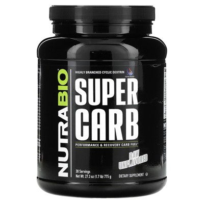 NutraBio Super Carb, Raw Unflavored, 1.7 lb (775 g)