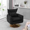CAVINAS Linen Upholstered Swivel Accent Chair with Wood Frame,Classic Swivel Chair for Bedroom,Reading Room - 2 of 4