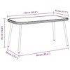 vidaXL Coffee Table Black 90x45x42 cm Poly Rattan - 4 of 4