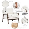 Coolbibila-Modern Velvet Accent Chair,Leisure Chair,Upholstered Dining Armchair,Thick Seat Cushion Home Office Chair,Wooden Living Room Chair - 3 of 4