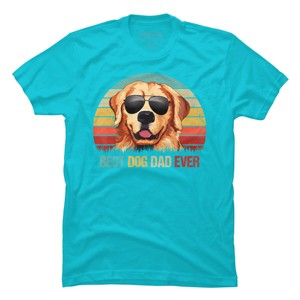 Men's Design By Humans Best Dog Dad Ever Golden Retriever By LuckyCharm99 T-Shirt - 1 of 2